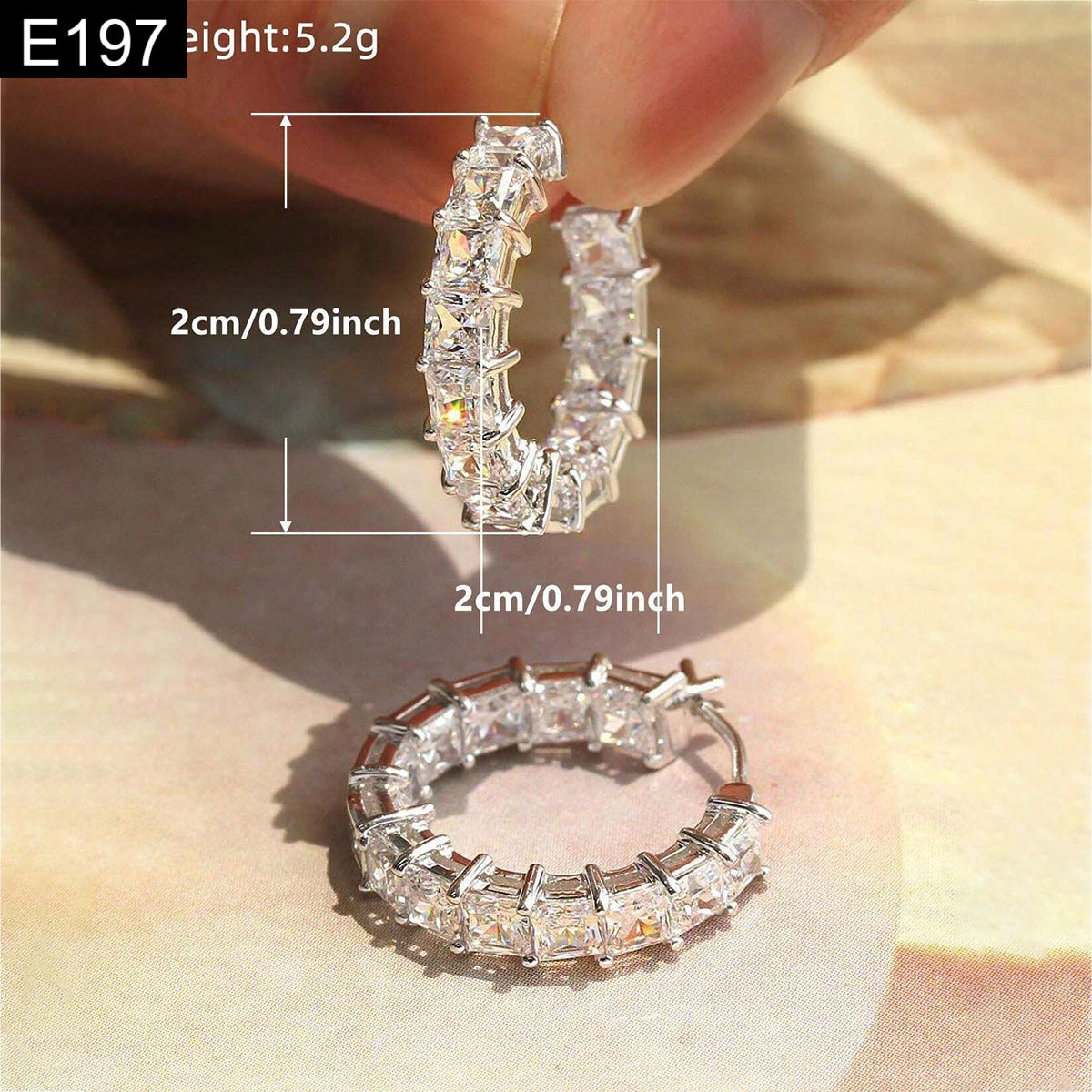 Crystal Mini Hoops - E197