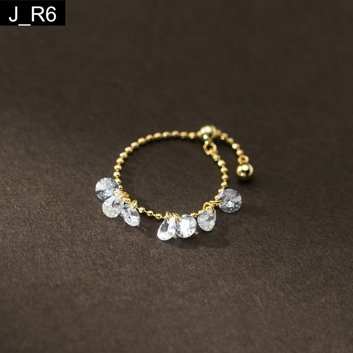 Crystal Dewdrop Ring