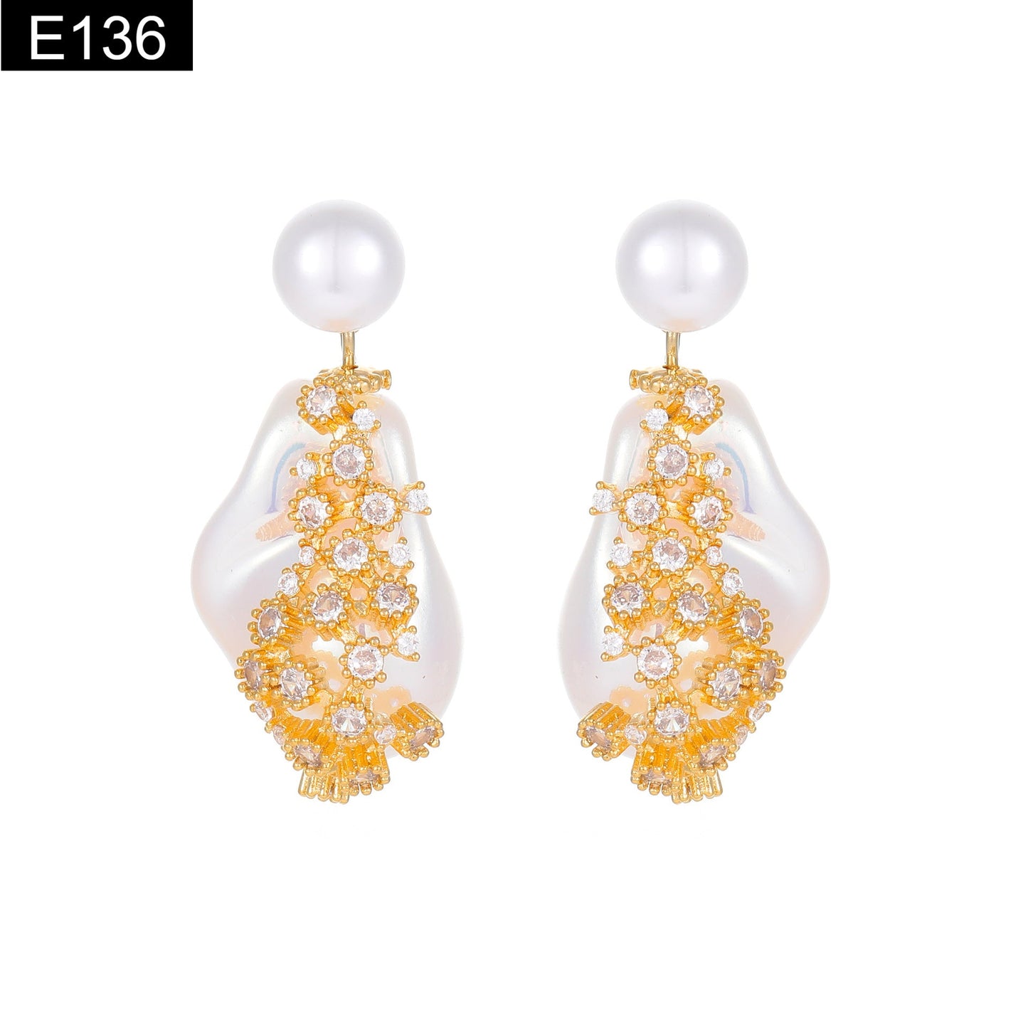 Baroque Crystal Earring - E136