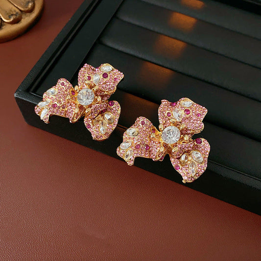 Fuchsia Floral Earring