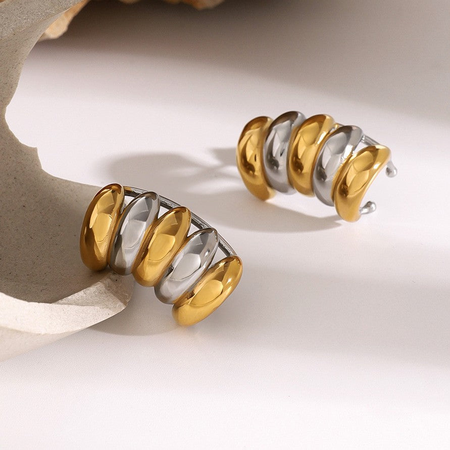 Duotone Ripple Earring