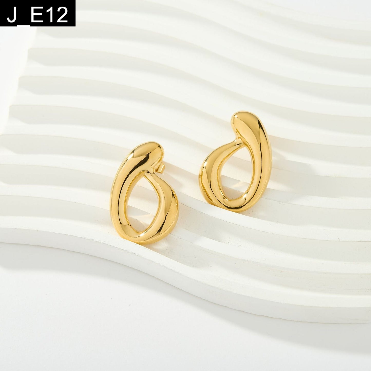 Sculptural Abstract Studs - E12