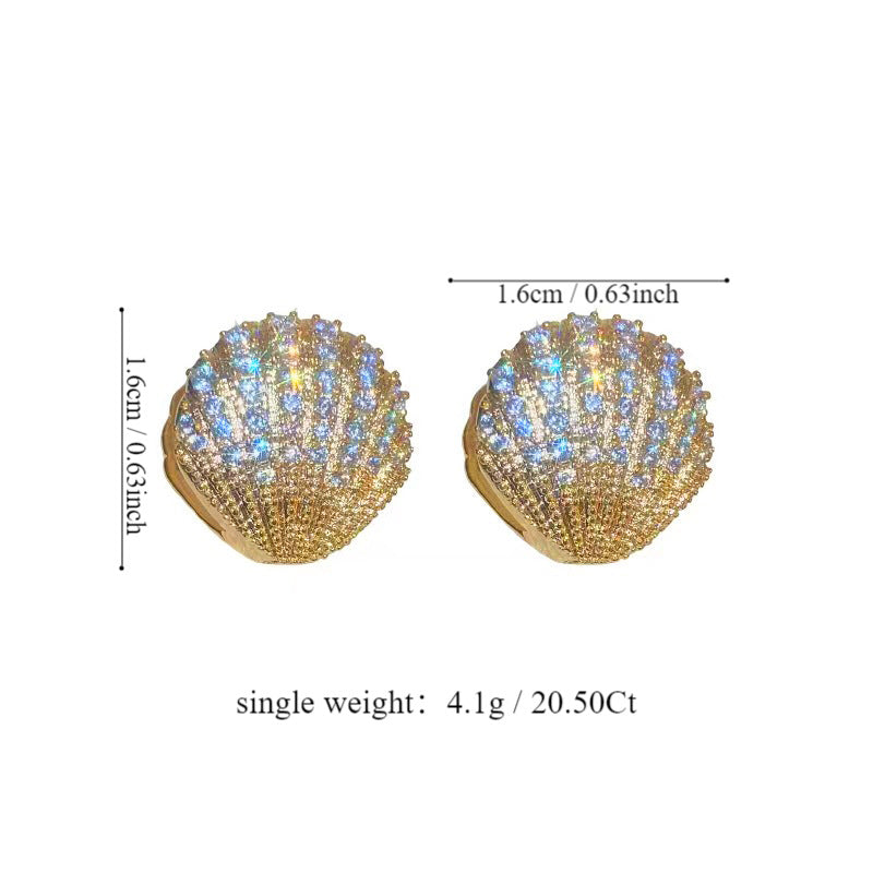 Pave Shell Earring
