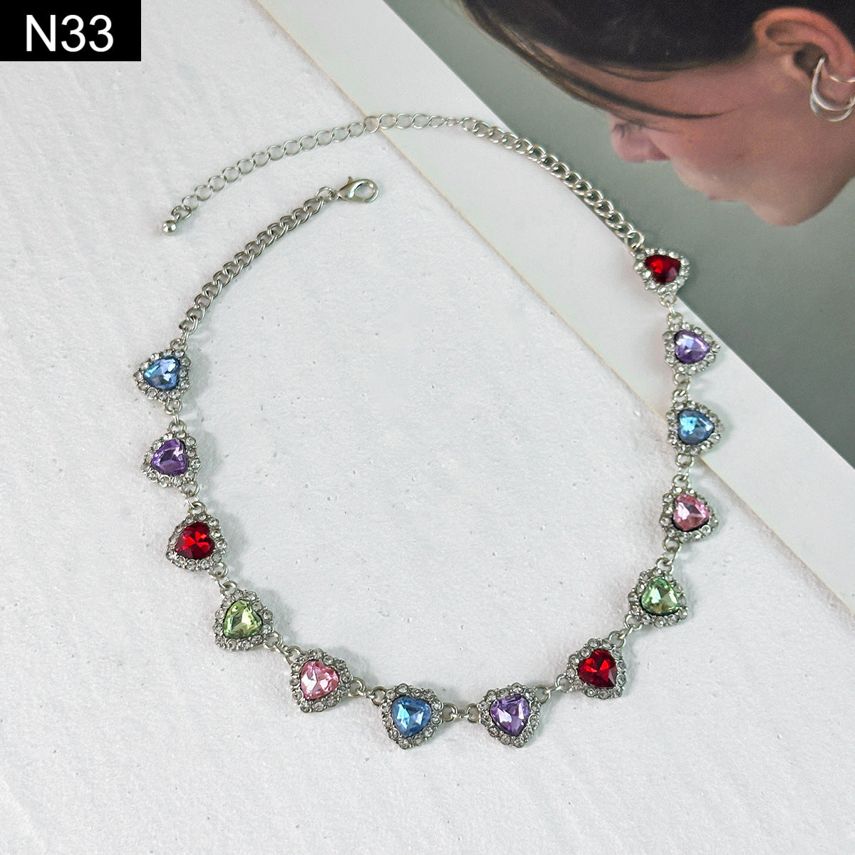 Multi Heart Choker - N33