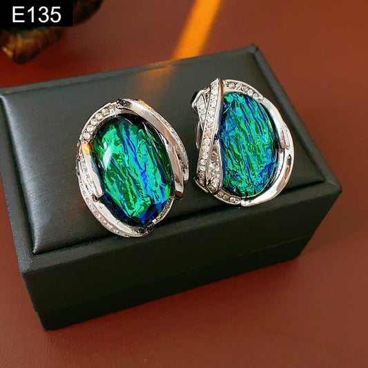 Cabochon Stud Earring - E135