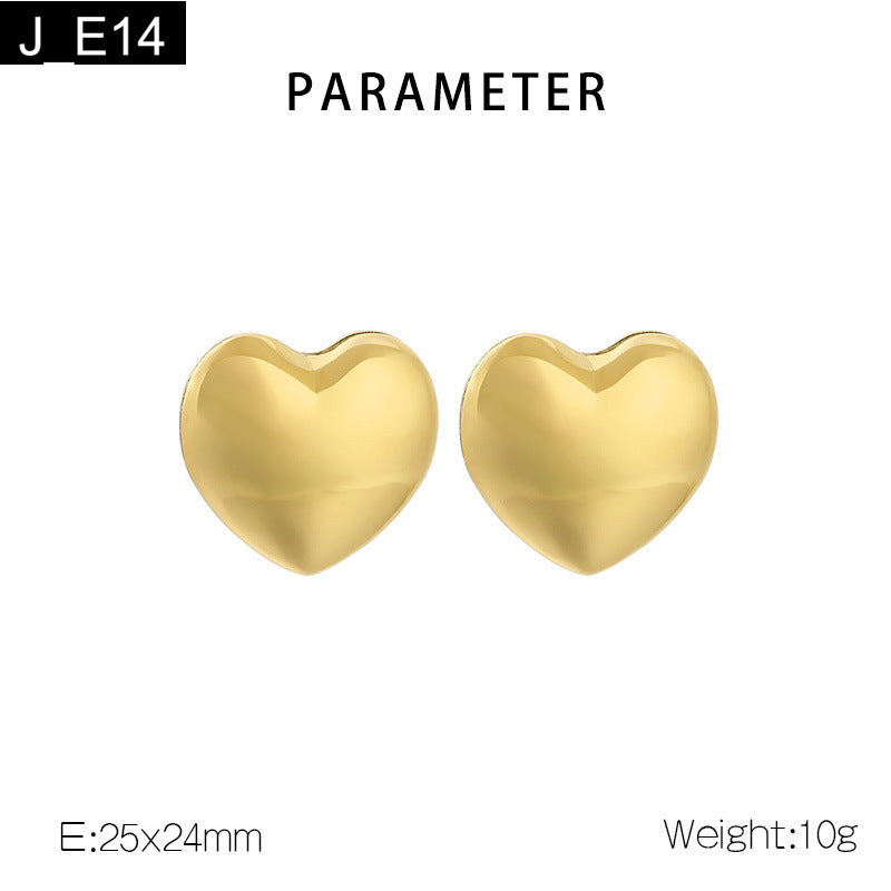Aurum Puffy Heart Earring