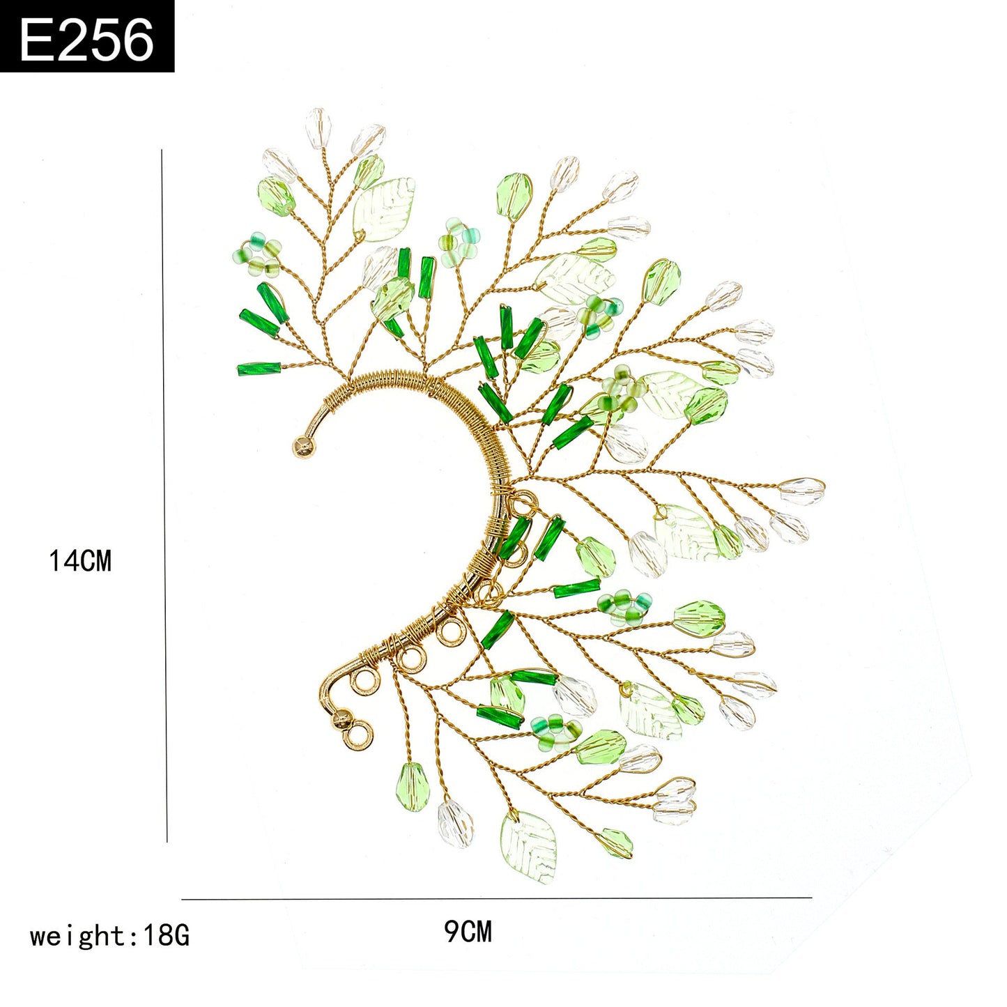 Emerald Dryad Earcuff - E256
