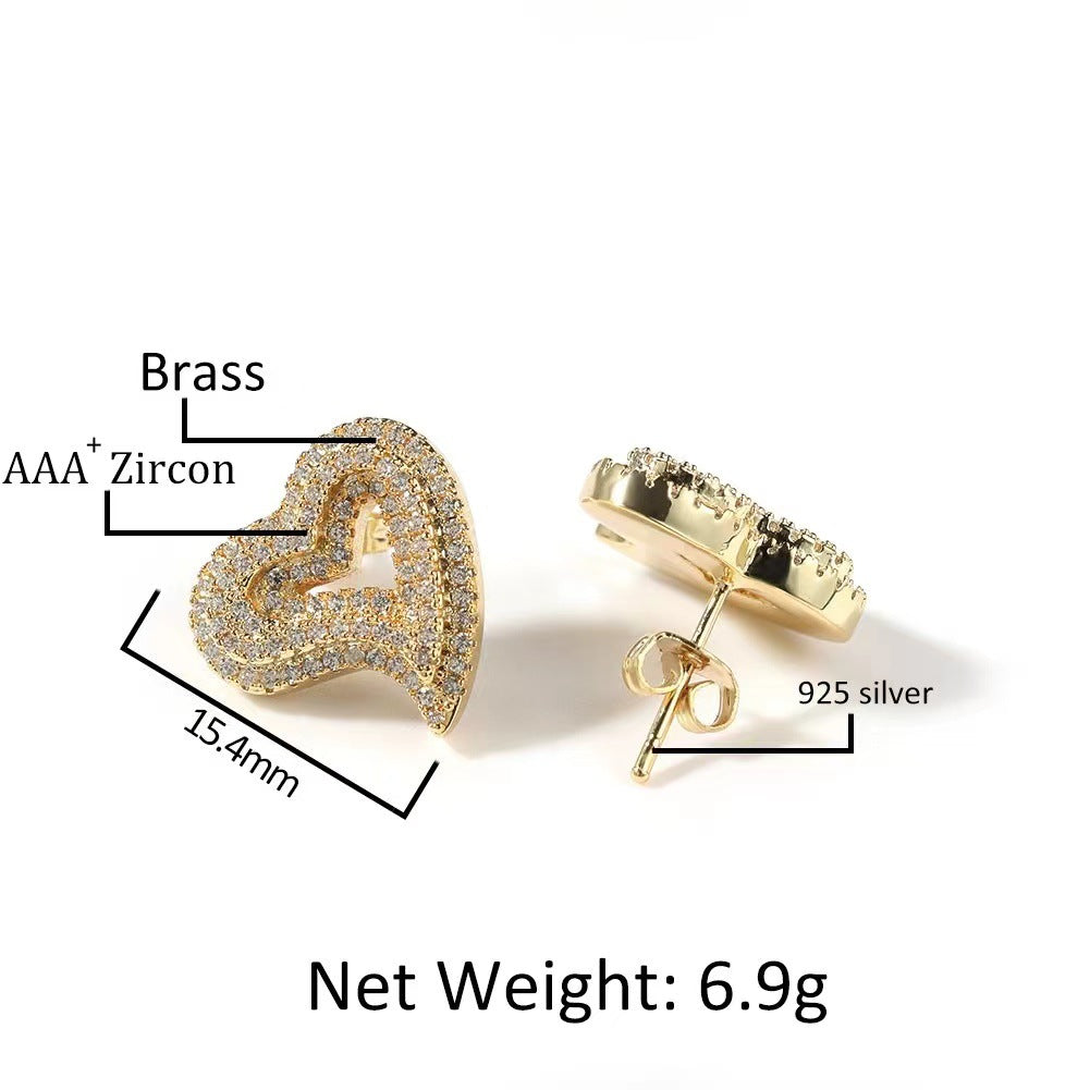 Helena Heart Studs Earring