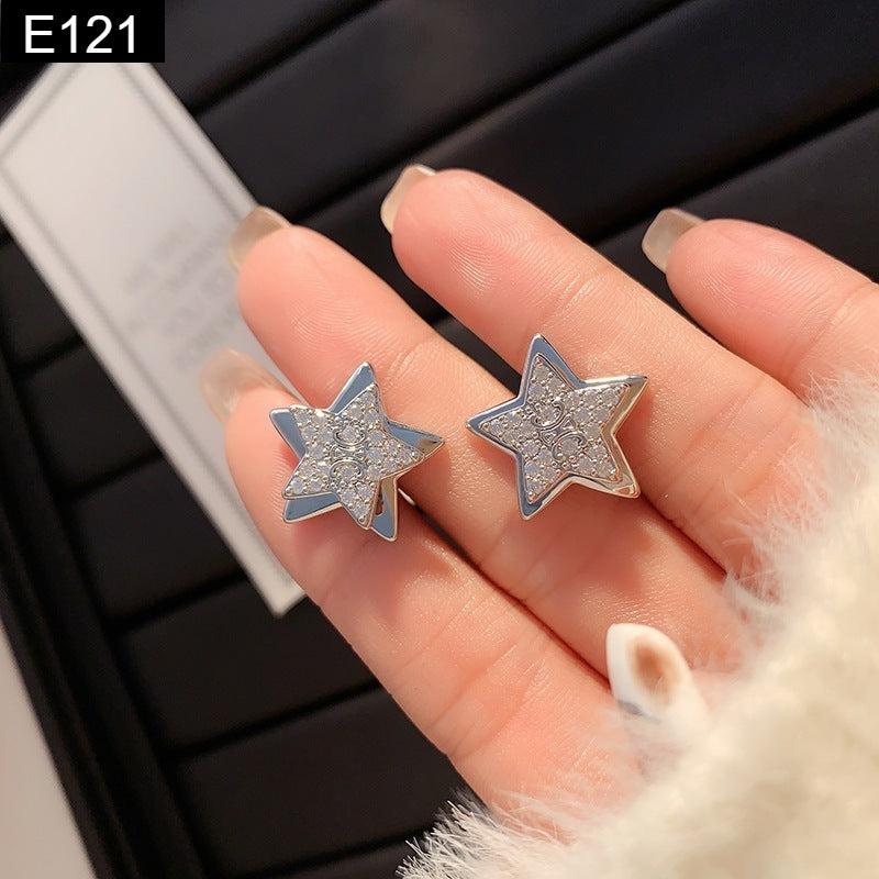 Rotating Star Stud Earring - E121
