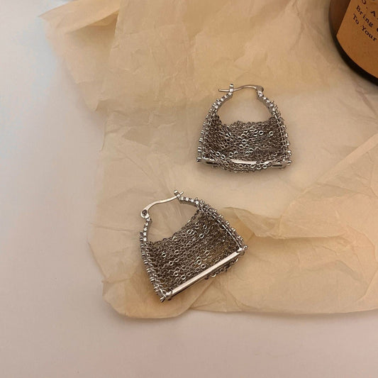 Silver Drape Earring