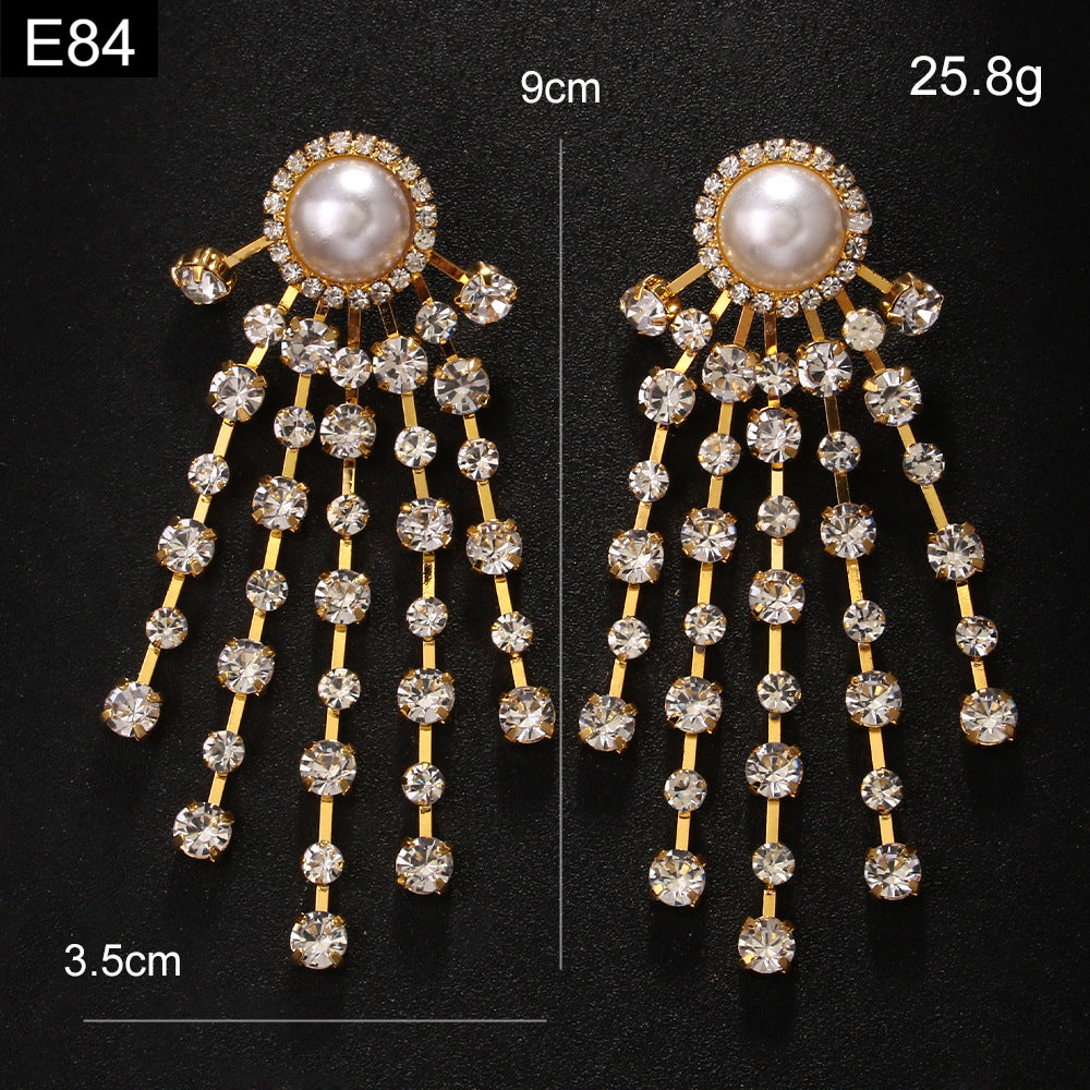 Solar Burst Tassel Earring