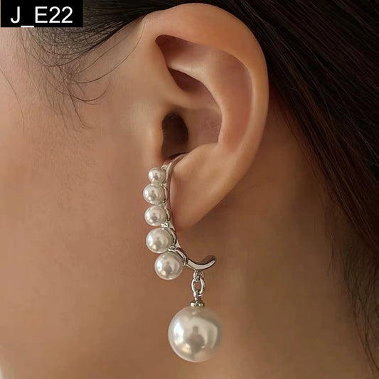 Lunar Pearl Drop Earring