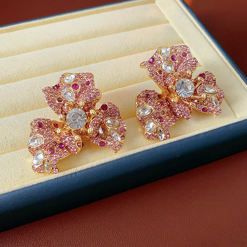 Fuchsia Floral Earring