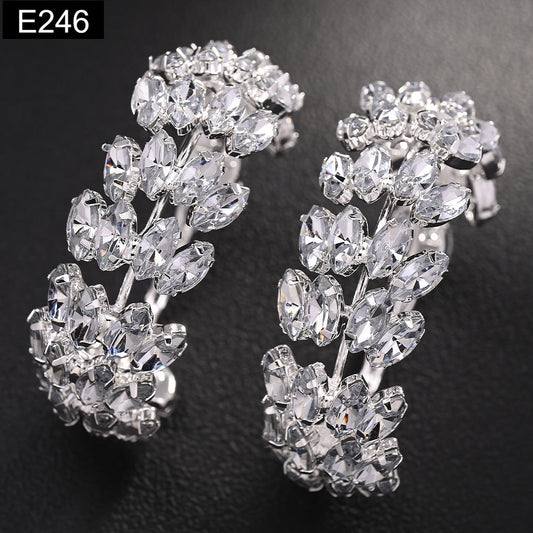 Crystalline Hoop Earring - E246