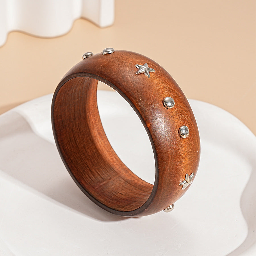 Studded Timber Bracelets