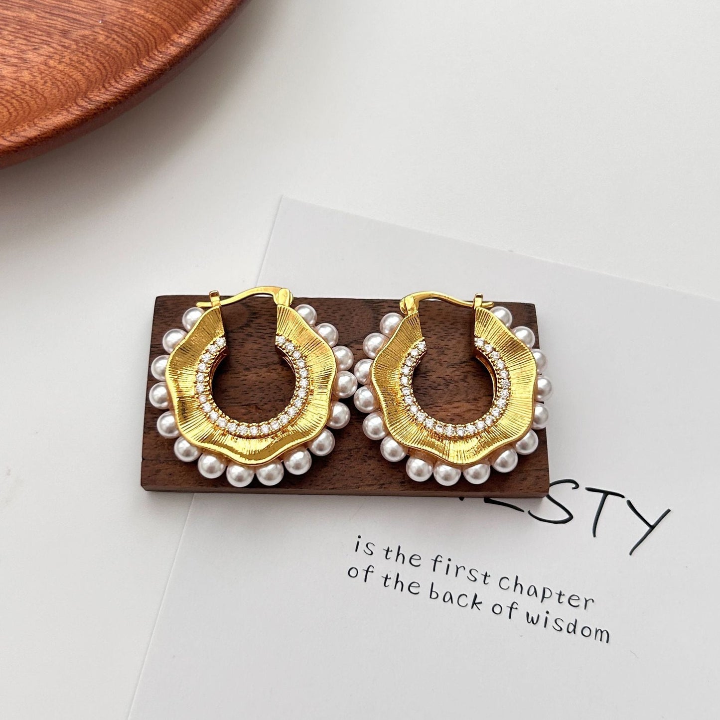 Pearl Ripple Earring