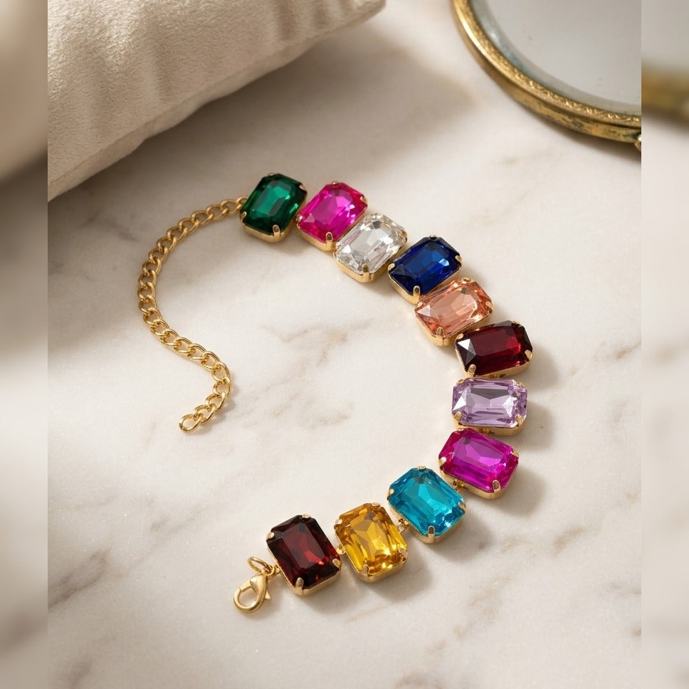 Rainbow Ritz Multi-Color Crystal Bracelet