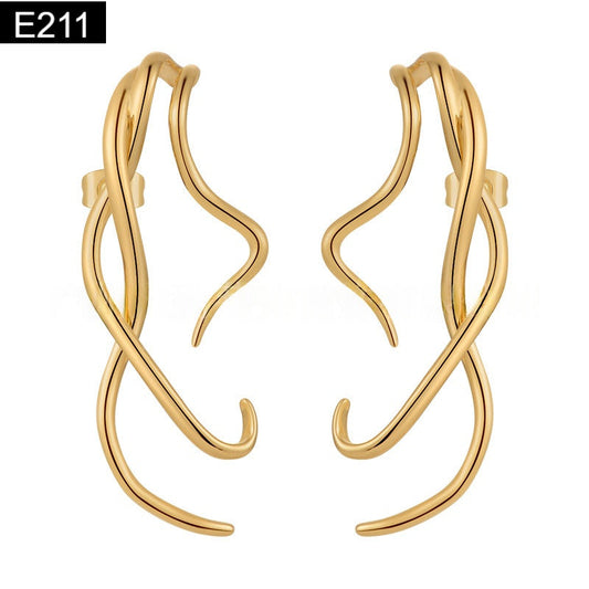 Metal Curve Earring - E211