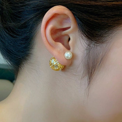 Cage Pearl Earring