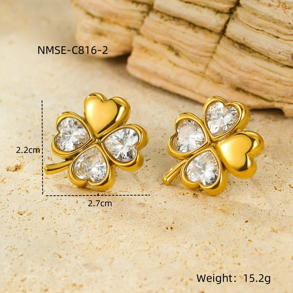 Clover Love Studs