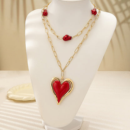 Crimson Heartfall Necklace