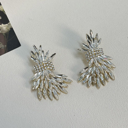 Crystal Frond Earring