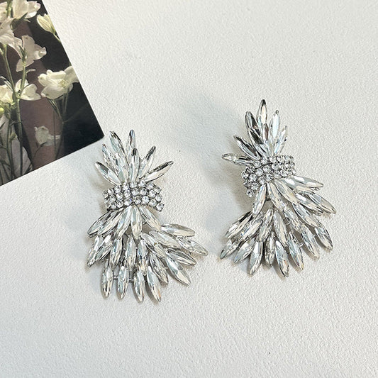 Crystal Frond Earring