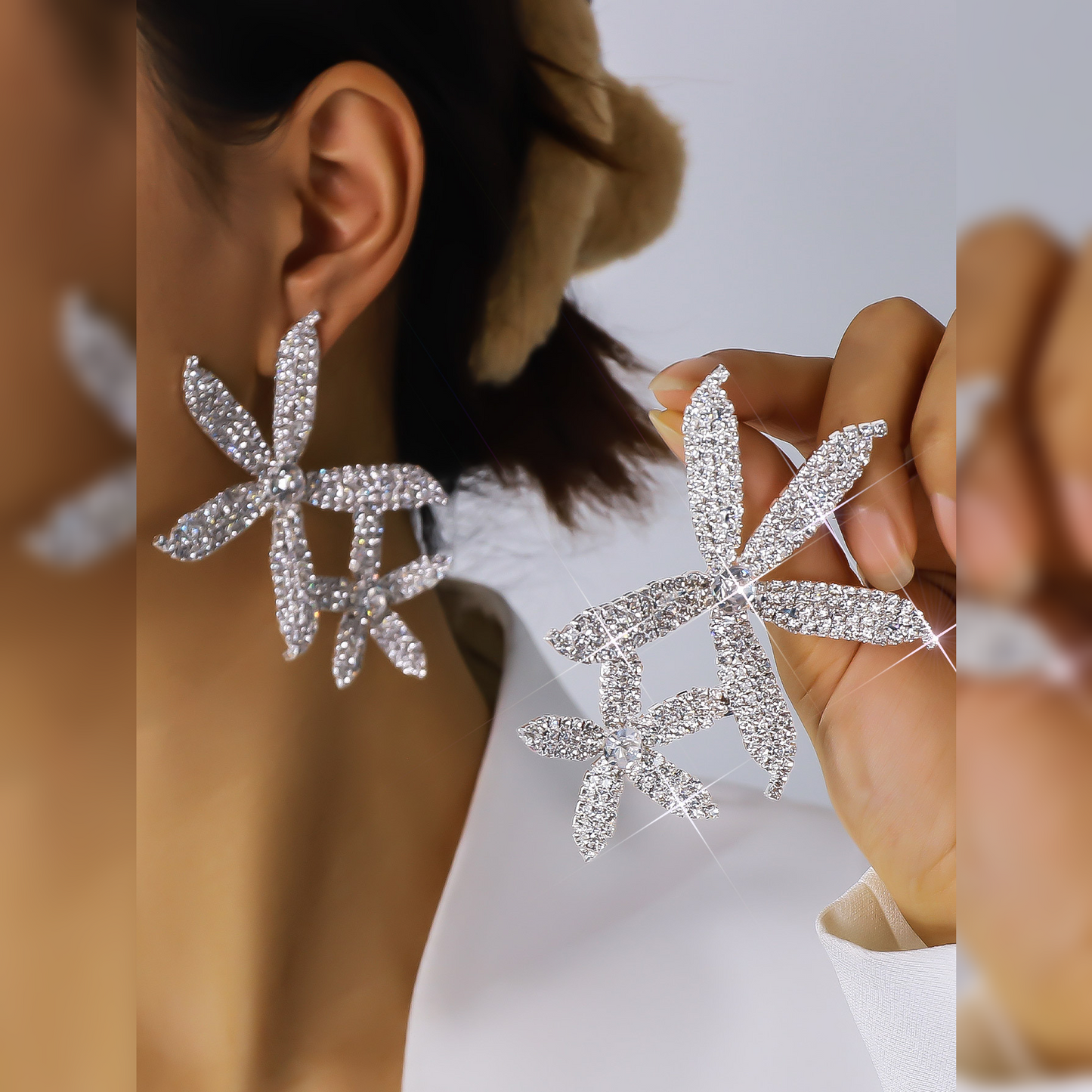 Cosmic Flower Sparkle Earring