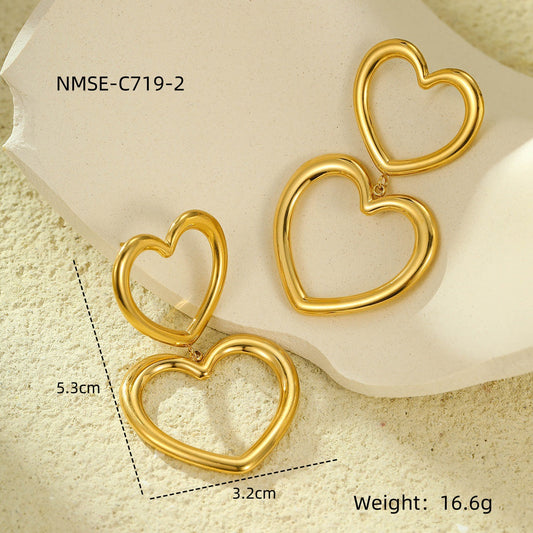 Duet Hearts Earring