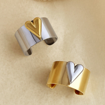 Dual Heart Embrace Rings