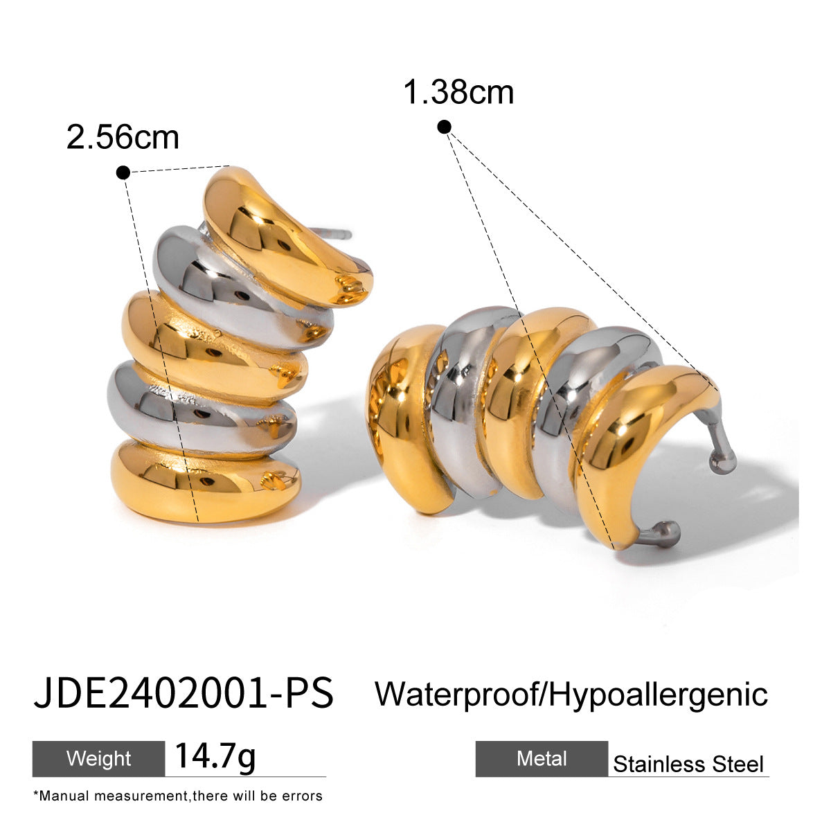 Duotone Ripple Earring