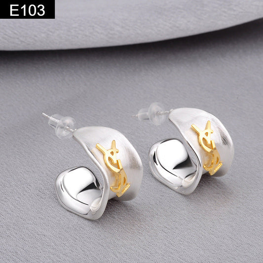 Metallic Hoop Earring - E103