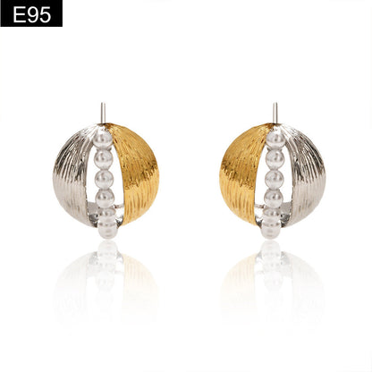 Metallic Stud Earring - E95