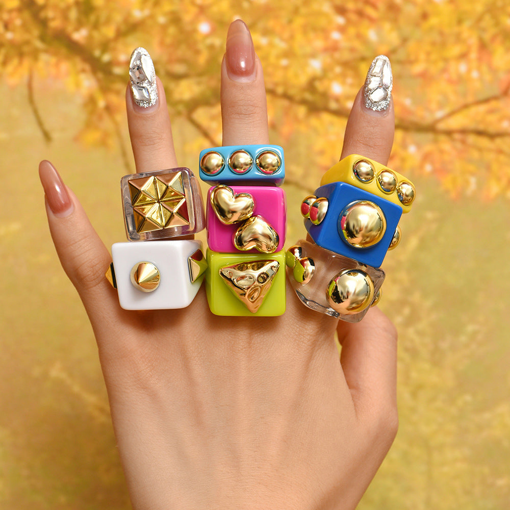 Funky Luxe Rings - 8 Rings
