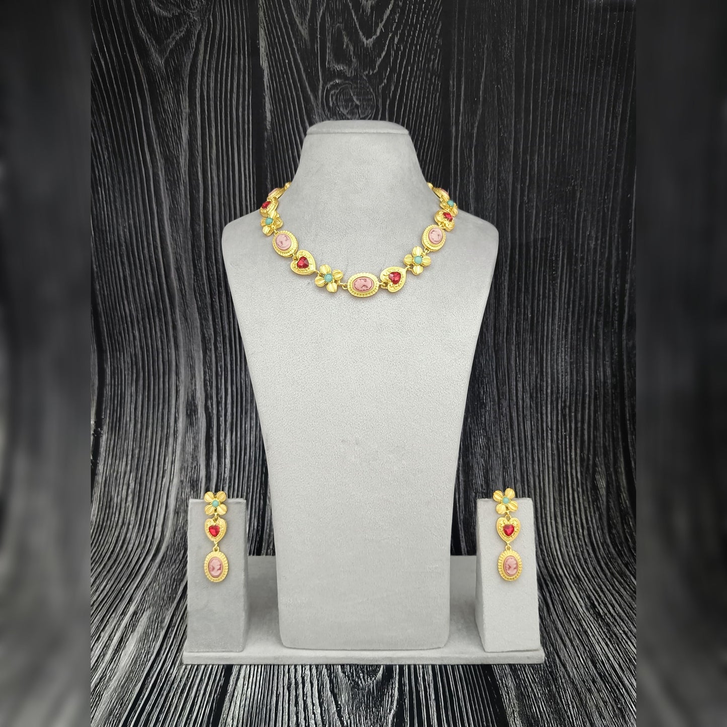 Floral Whimsy Necklace and Earring Set