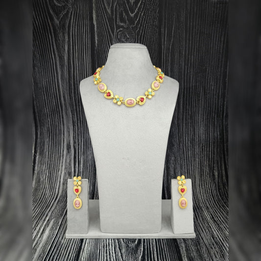 Floral Whimsy Necklace and Earring Set
