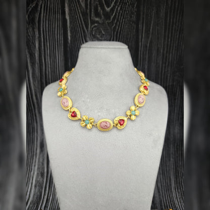 Floral Whimsy Necklace and Earring Set