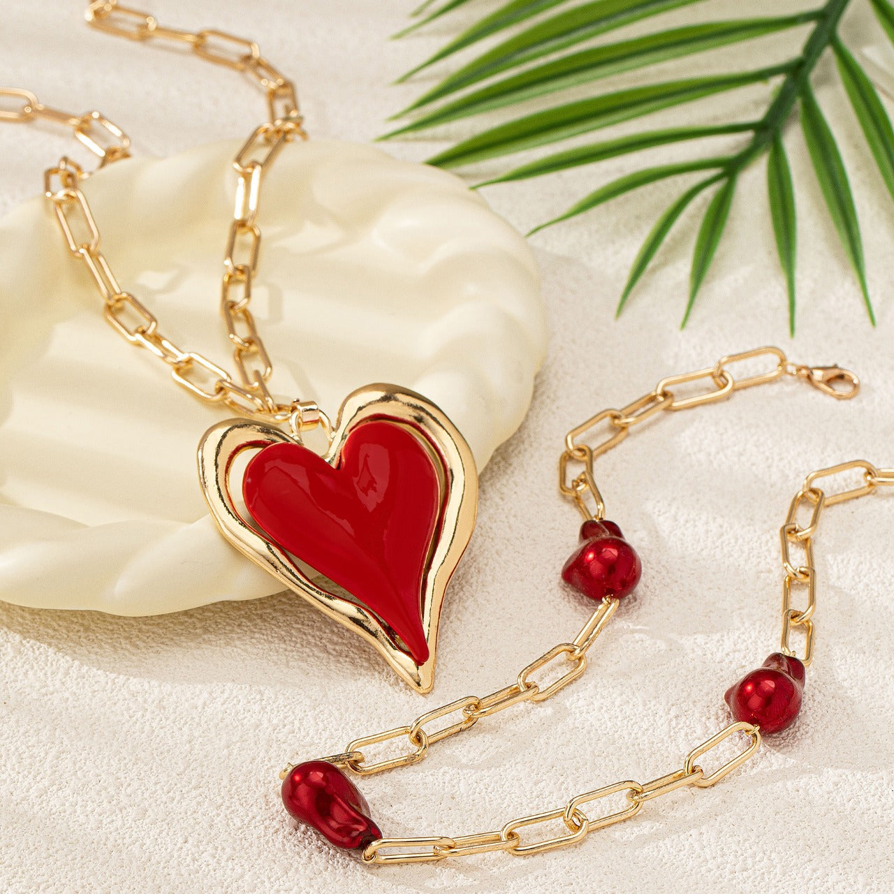 Crimson Heartfall Necklace