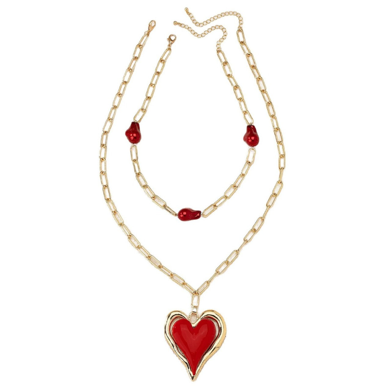 Crimson Heartfall Necklace