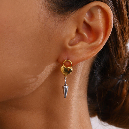 Heart and Dagger Earring