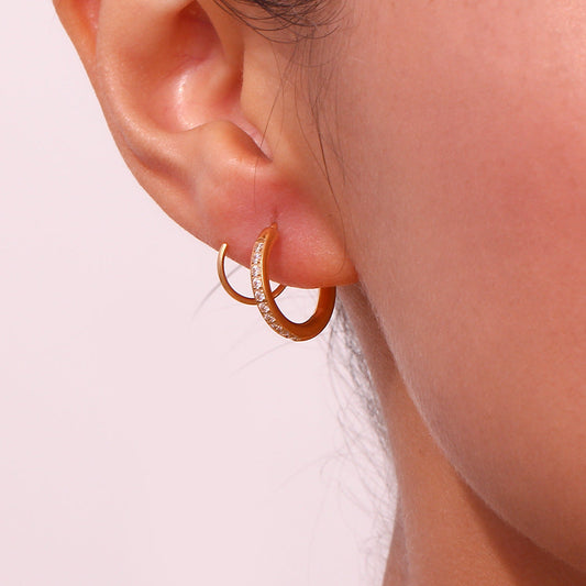 Luminara Stone Hoop Earring