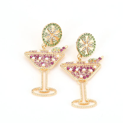 Martini Sparkle Earring
