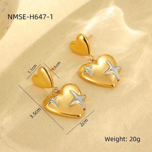 Nova Heart Studs