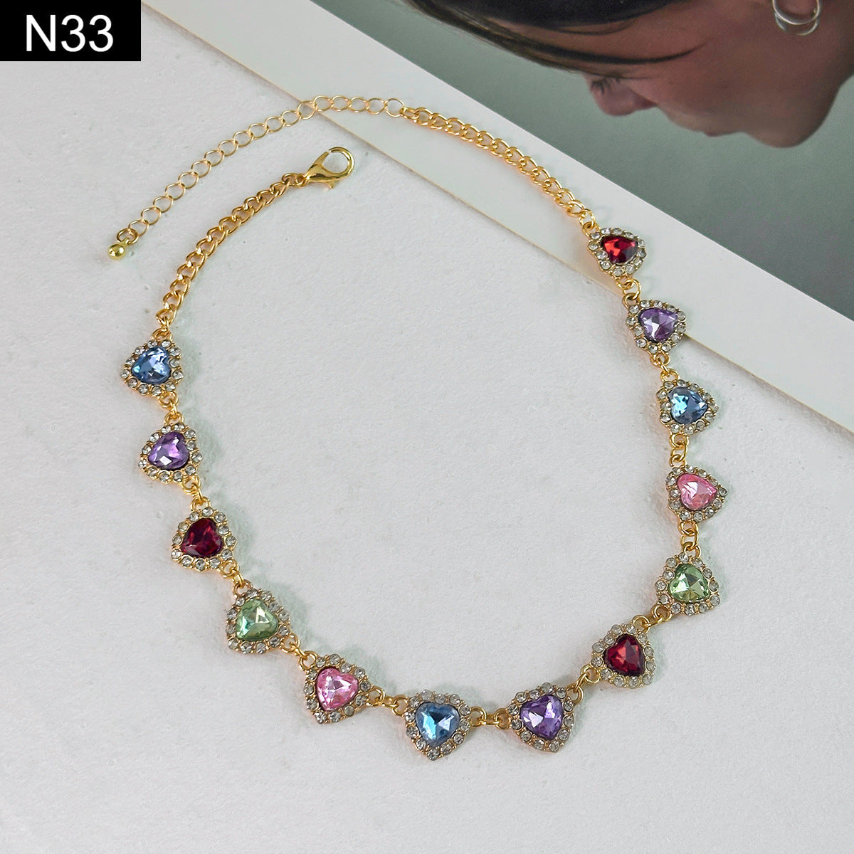 Multi Heart Choker - N33