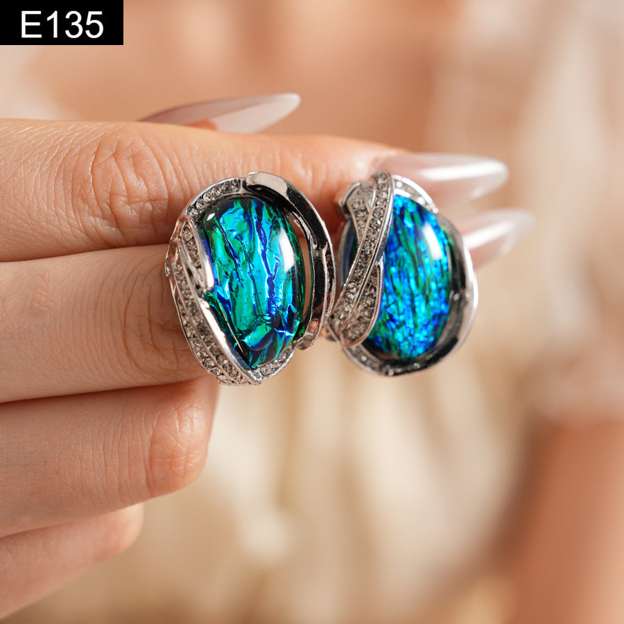 Cabochon Stud Earring - E135