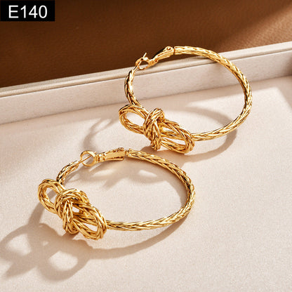 Knot Hoop Earring - E140