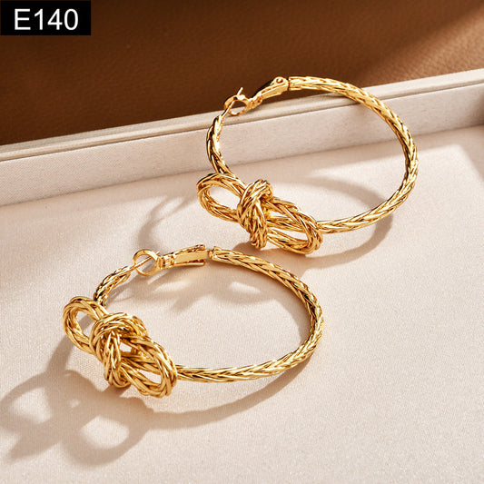 Knot Hoop Earring - E140
