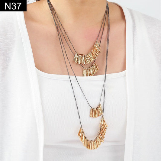 Obsidian Strand Necklace - N37