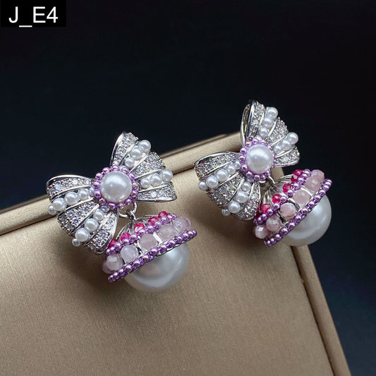 Rosalie Bow Drop Earring - E4