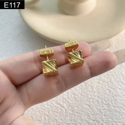 Cubic Stud Earring - E117
